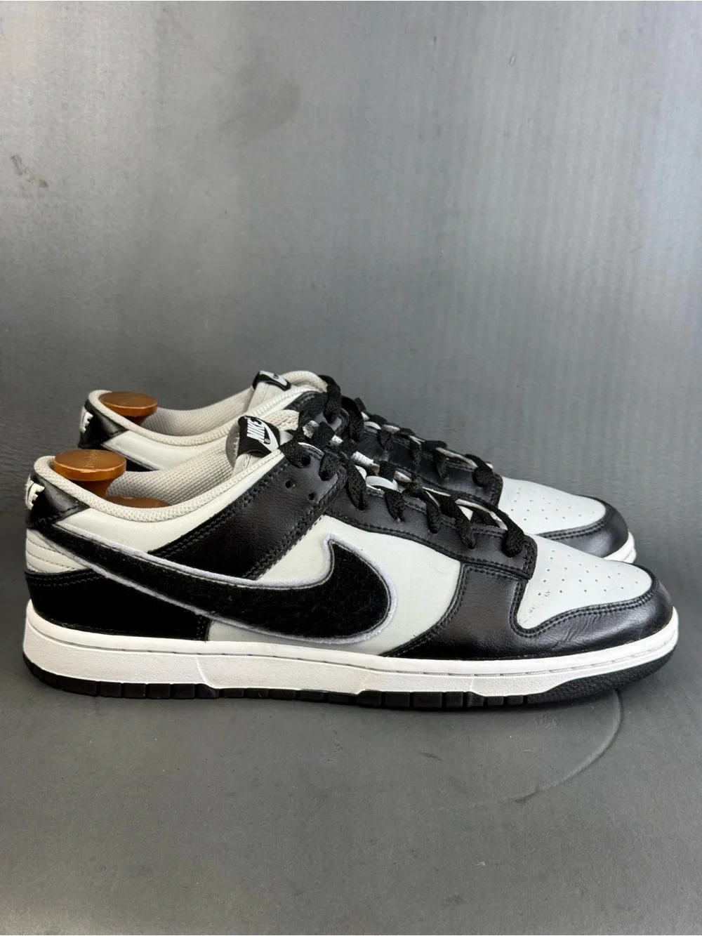 Nike DUNK LOW 'CHENILLE SWOOSH - BLACK GREY FOG' sneaker men’s size 11.5